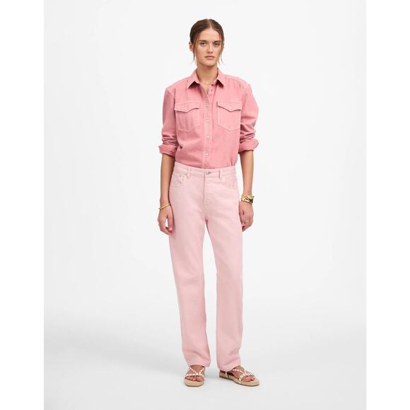 Madewell Denim - Madewell Women's The Darted Barrel-Leg Jeans Subtle Blossom Size 27 NWT